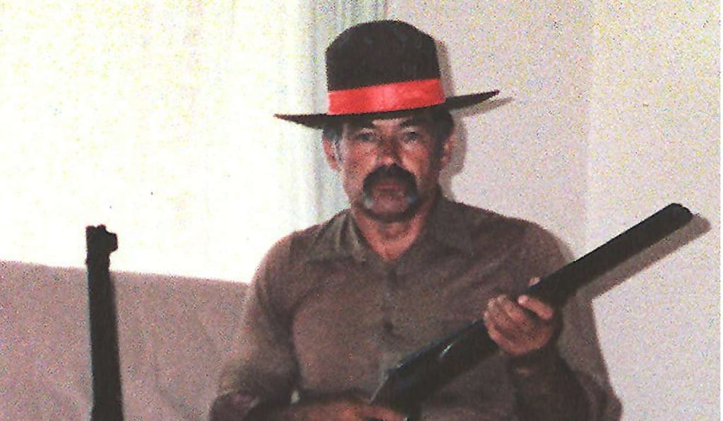 AUSTRALIA OUT SYD01-19960727-SYDNEY, Australia: Ivan Milat who was sentenced to life imprisonment for the murders of seven backpackers in Sydney 27 July is shown here in an undated file photograph with a rifle and pistol and a favourite cowboy hat. AUSTRALIA OUT AFP PHOTO FILE/dh/rmc