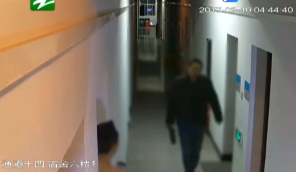 Security camera footage captures the man with the cleaver. Photo: Handout