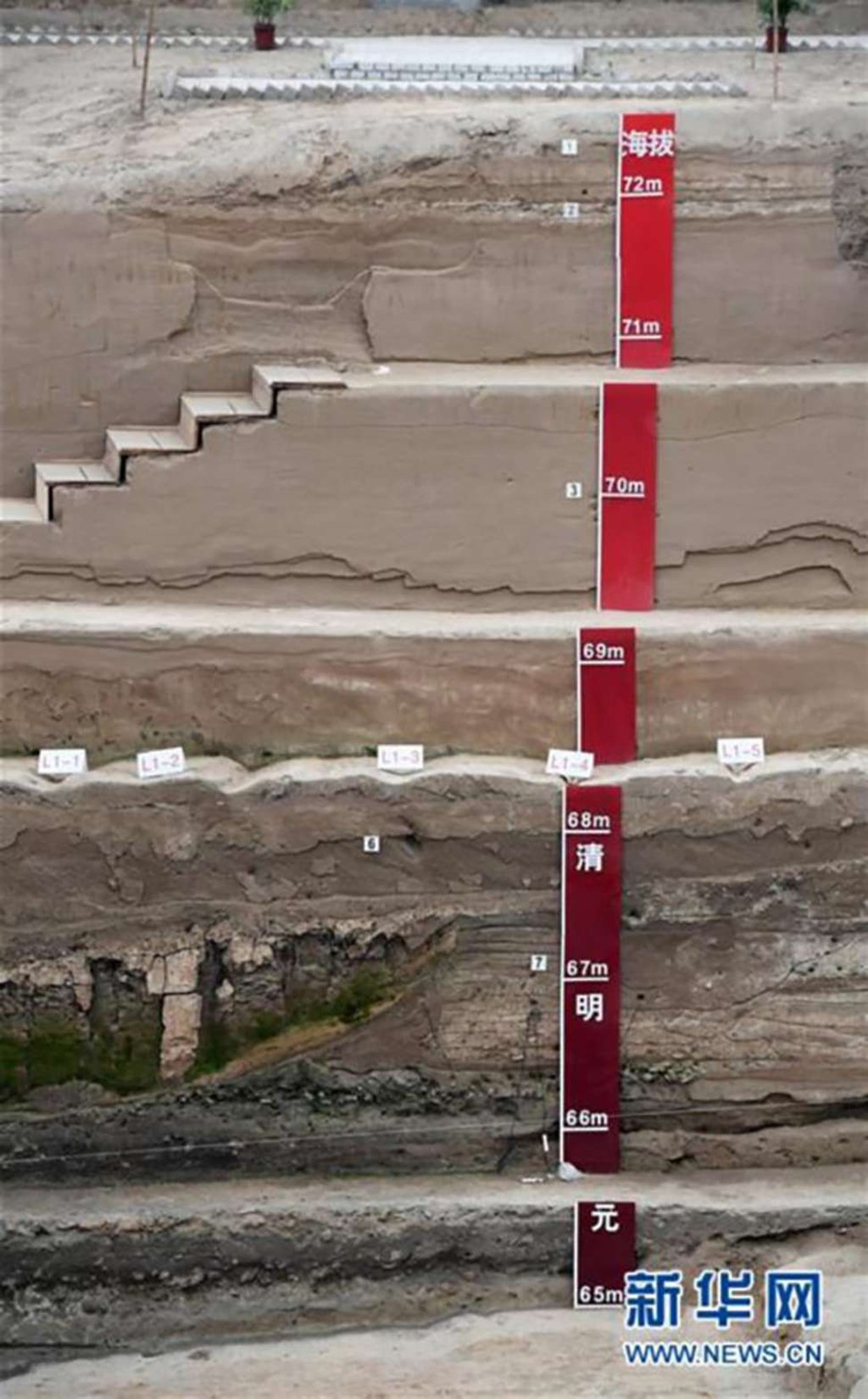 The six cities were buried underground about 2 metres apart from one another. Photo: Handout