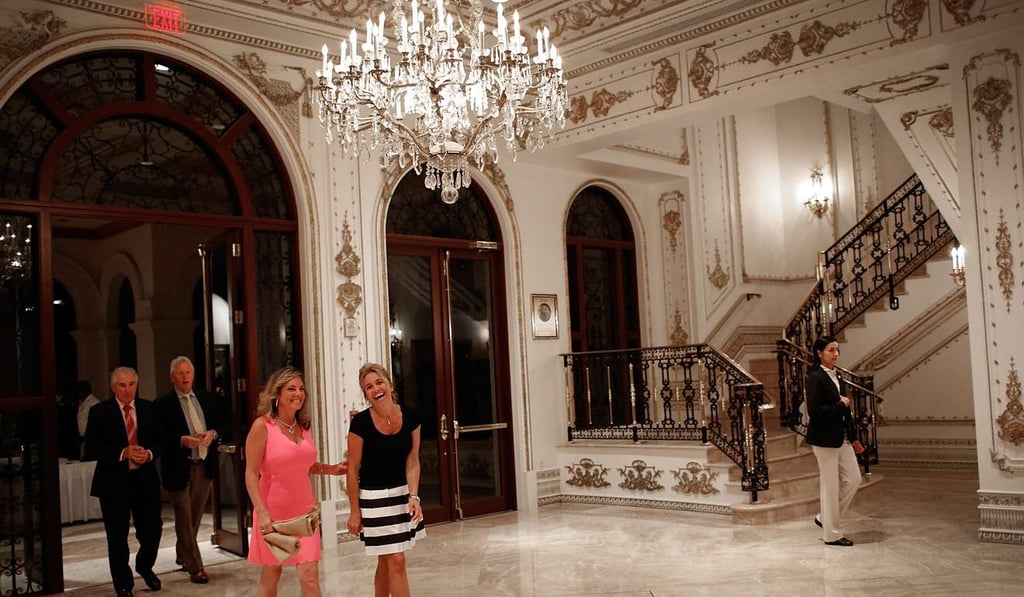 Guests arrive at the Donald J. Trump Ballroom at the Mar-A-Lago Club. Photo: AFP Guests arrive at the Donald J. Trump Ballroom at the Mar-A-Lago Club. Photo: AFP