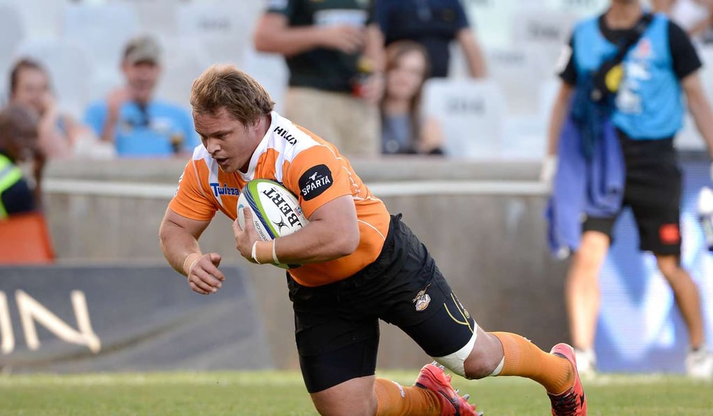 Torsten van Jaarsveld from the Cheetahs scores a try during their Super Rugby win against the Sunwolves. Photo: EPA Torsten van Jaarsveld from the Cheetahs scores a try during their Super Rugby win against the Sunwolves. Photo: EPA