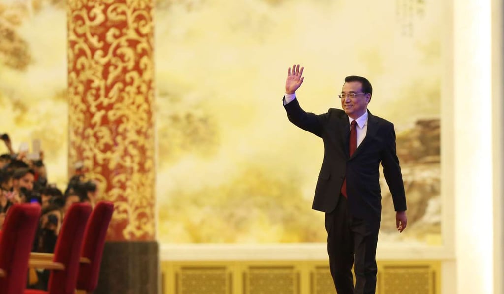 Premier Li Keqiang arrives for his annual press conference at the Great Hall of the People in Beijing last year. Photo: Xinhua