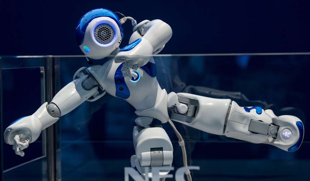 NEC's NAO robot does a demonstration during the Mobile World Congress in Barcelona, on March 1. Photo: AFP