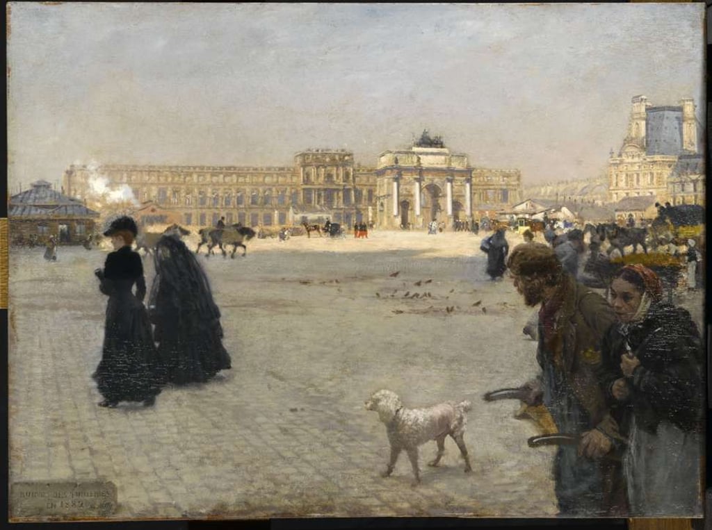 The Ruins of the Tuileries Palace in 1882 by Giuseppe de Nittis.