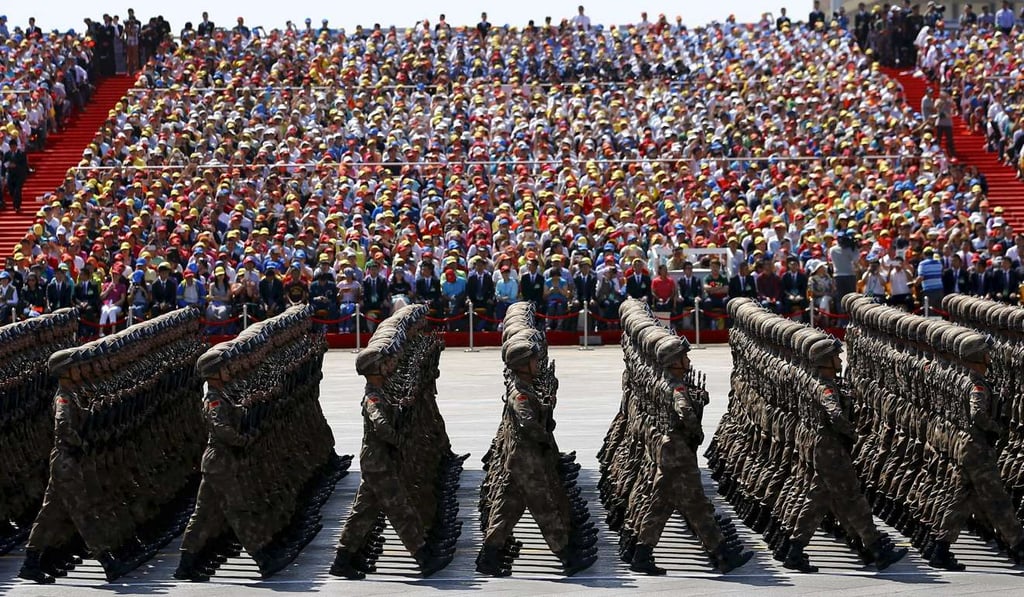 The 2015 parade was to mark the 70th anniversary of the end of the second world war. Photo: Reuters