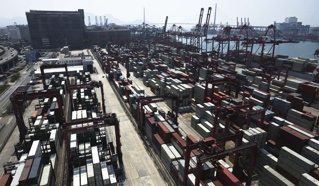 Containers at the Modern Terminals and Container Port in Hong Kong, on February 28. Photo: Jonathan Wong