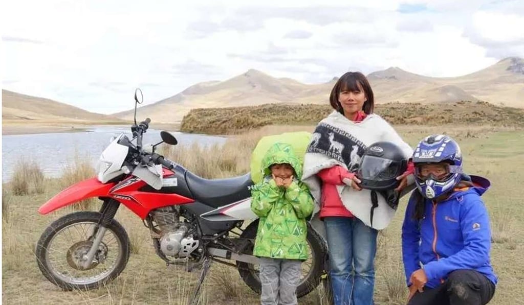 The family travelled through much of South America by motorcycle. Photo: Handout