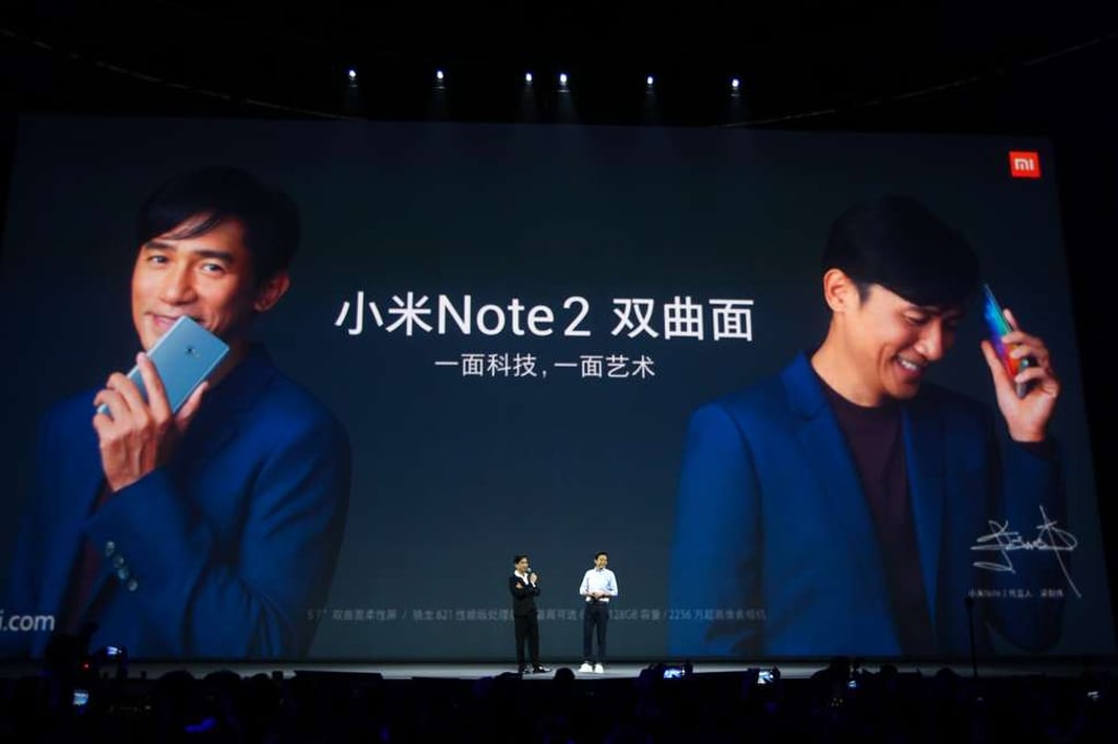 Movie star Tony Leung Chiu-wai promoting a Xiaomi smartphone. The survey found more than half of Chinese consumers are loyal to brands that partner with celebrities. Photo: Simon Song