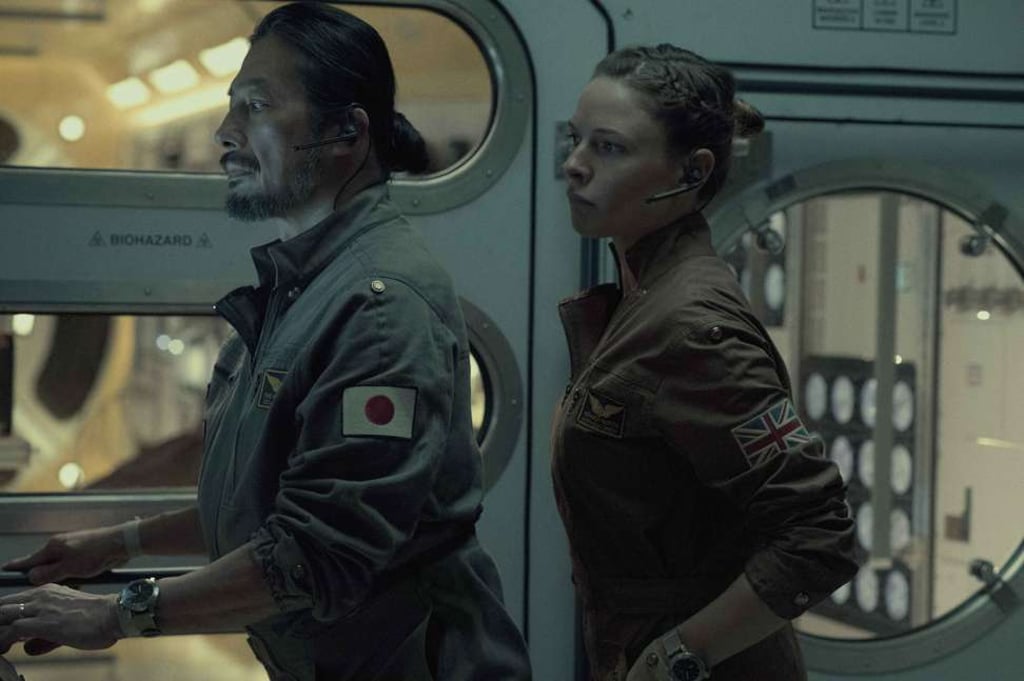 Hiroyuki Sanada and Rebecca Ferguson in a still from Life.