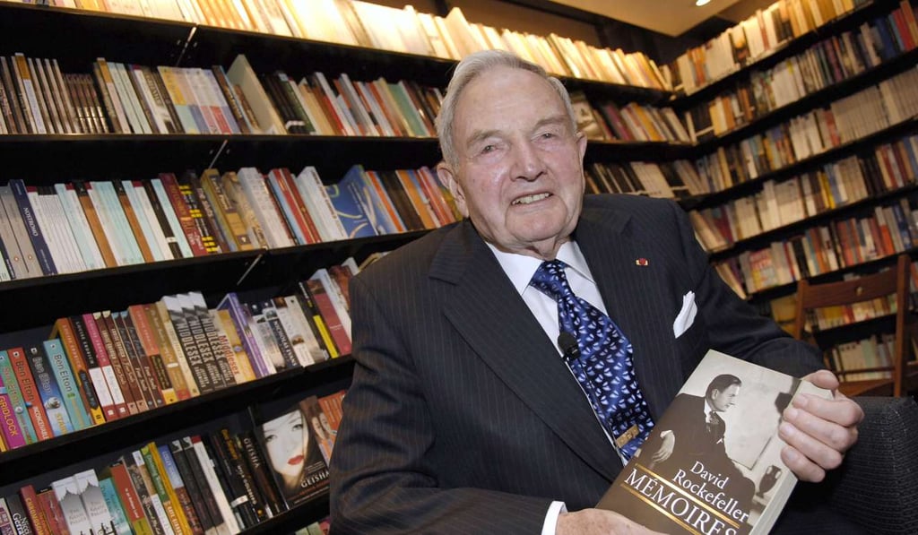 A photo taken on April 11, 2006 shows David Rockefeller posing in a Paris bookshop during the presentation of his memoirs. Photo: AFP A photo taken on April 11, 2006 shows David Rockefeller posing in a Paris bookshop during the presentation of his memoirs. Photo: AFP