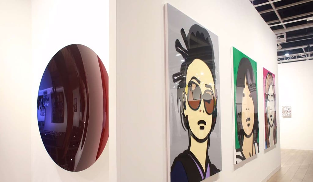 The big names are back : works by Anish Kapoor (above, left) and Julian Opie on show at Art Basel Hong Kong 2017. Photo: May Tse