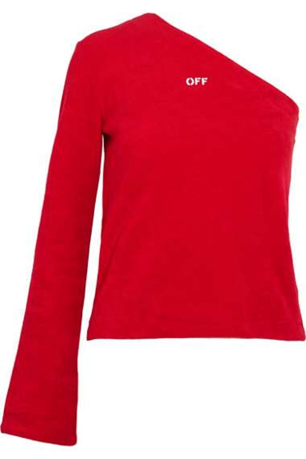 Embrace street style chic with this asymmetrical top from Off White.