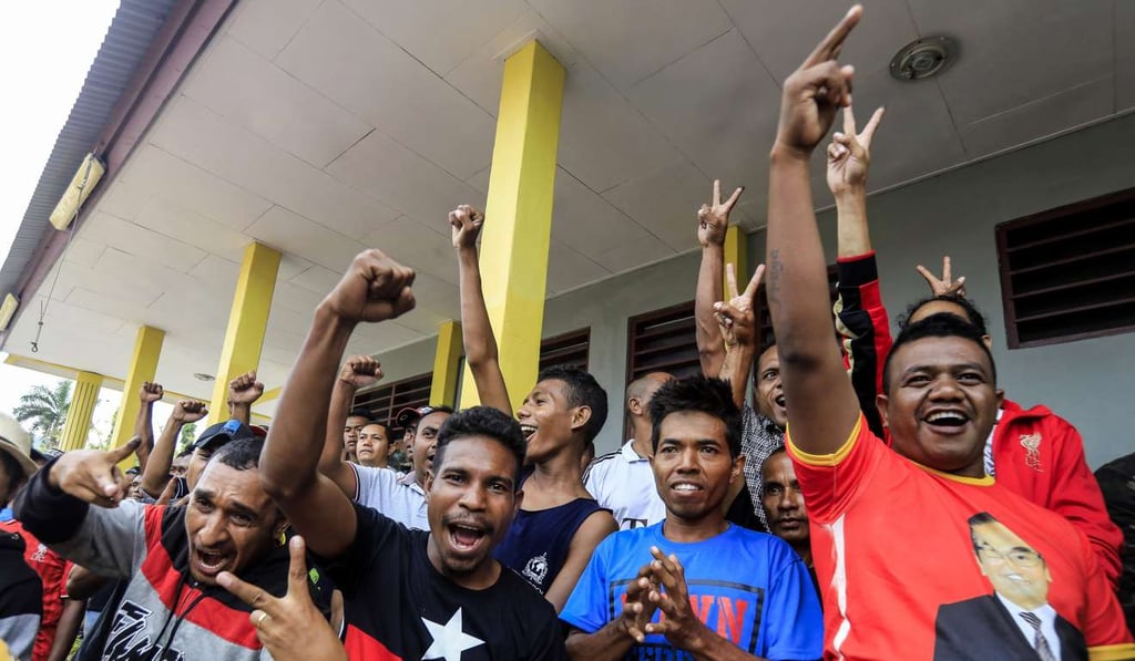 Supporters of East Timor's presidential candidate from the Fretilin party, Francisco “Lu-Olo” Guterres. Photo: EPA