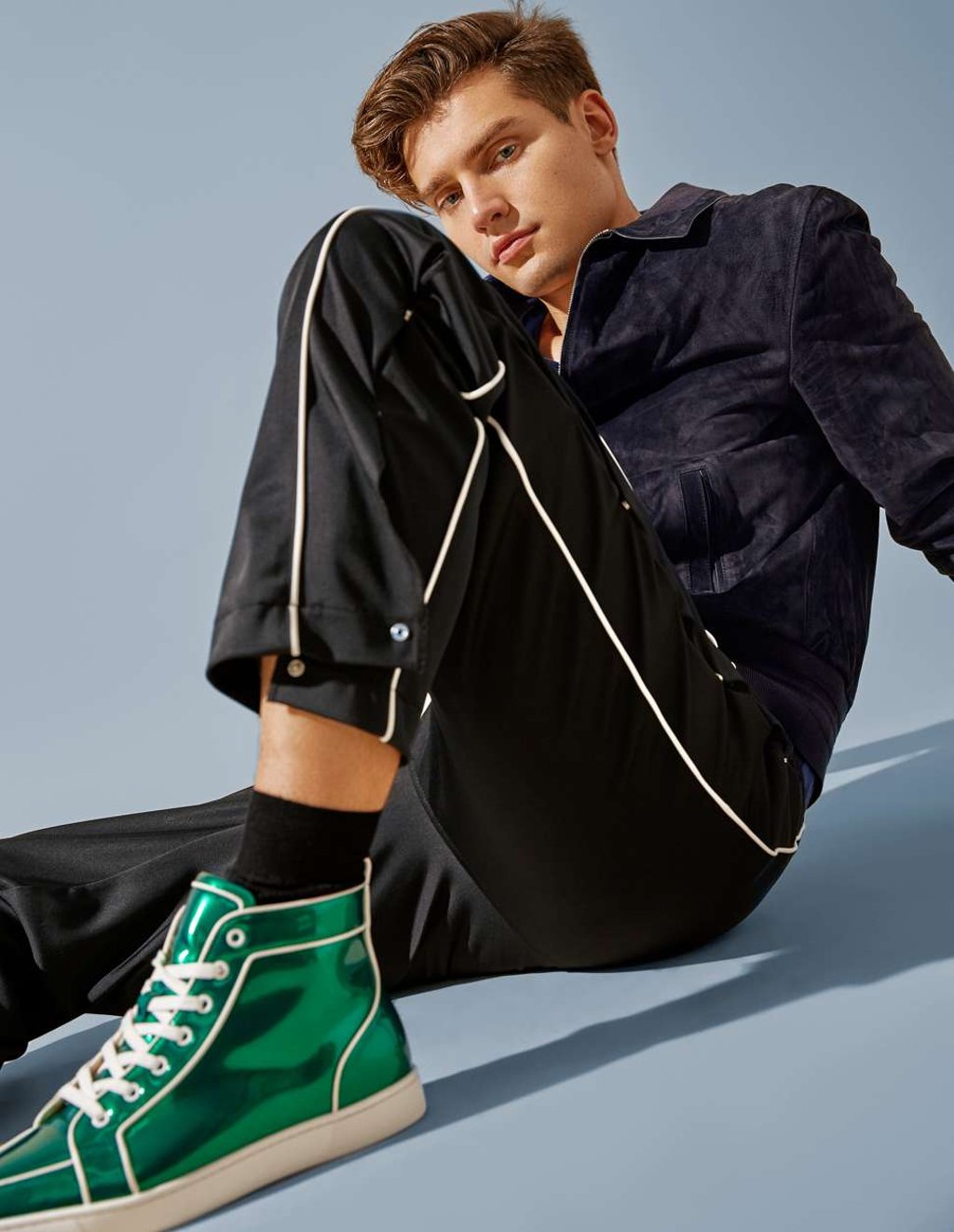 MAISON MARGIELA Trousers FALKE Socks PAUL SMITH Shirt ERMENEGILDO ZEGNA Jacket CHRISTIAN LOUBOUTIN Shoes