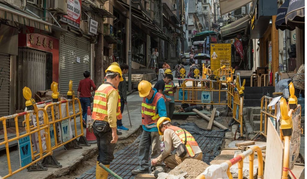Street repairs are a constant source of noise in Hong Kong. Photo: Alamy Street repairs are a constant source of noise in Hong Kong. Photo: Alamy