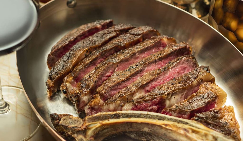 Ranger’s Valley grain-fed black Angus, Glen Innes, dry-aged bone in rib-eye at SW Steakhouse in Wynn Palace