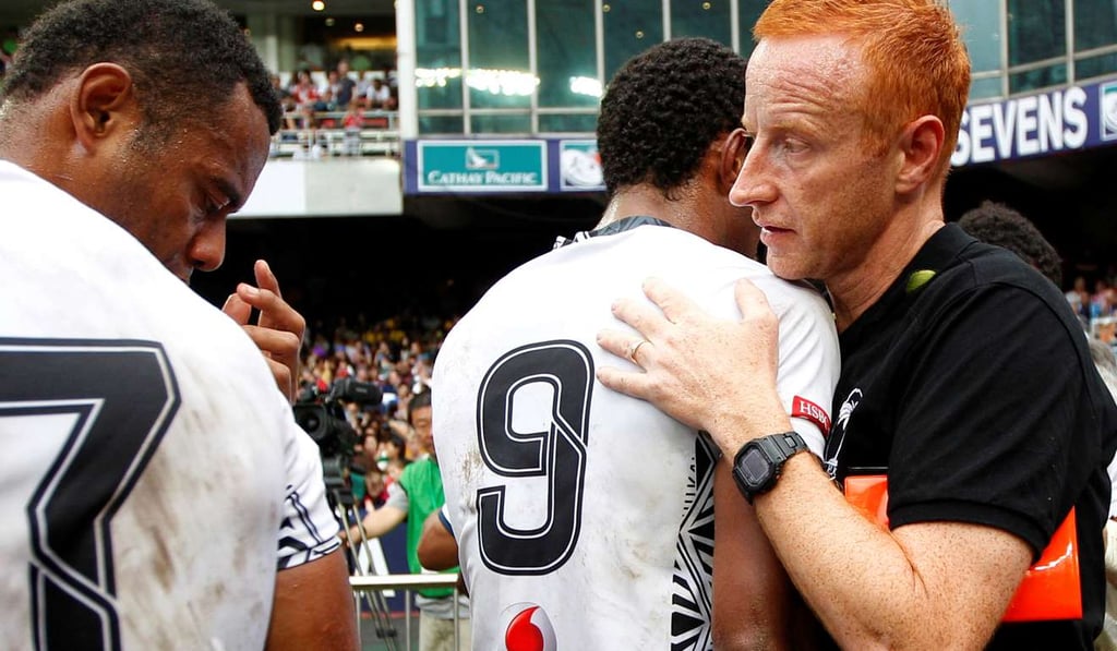 Ben Ryan coaching Fiji at the Hong Kong Sevens in 2014. Photo: Reuters