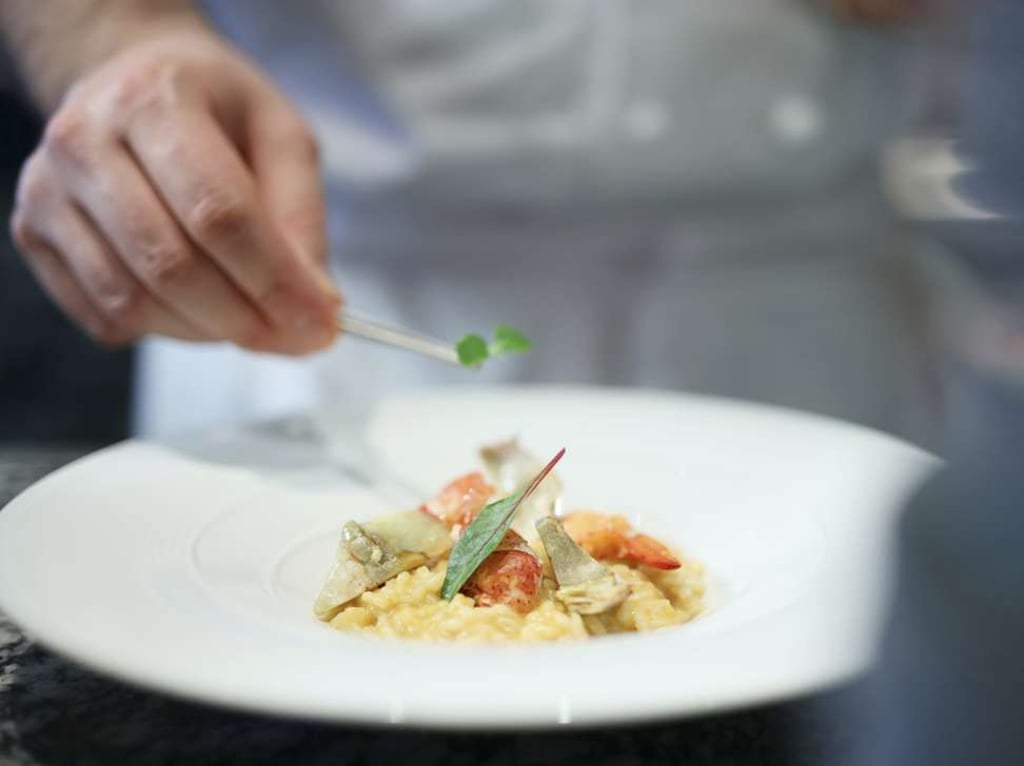 Cucina’s risotto with lobster, Roman artichoke and mascarpone cheese.