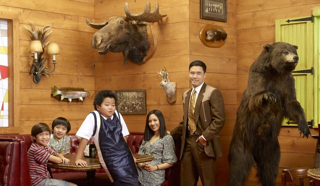 Constance Wu (second from right) in ABC’s Fresh Off the Boat, inspired by Eddie Huang’s memoir. Photo: ABC/Bob D’Amico