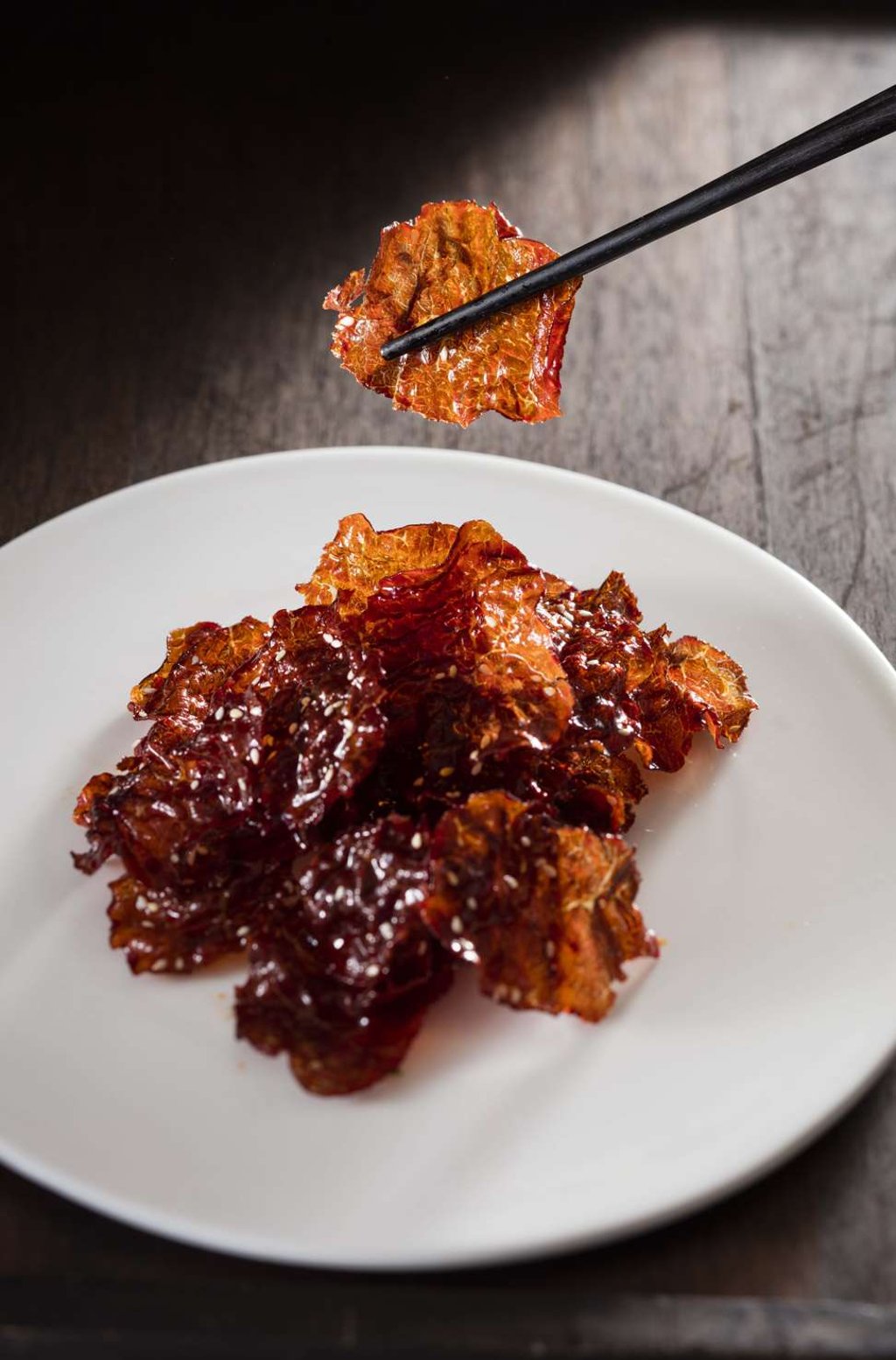 Sichuan translucent beef slices.