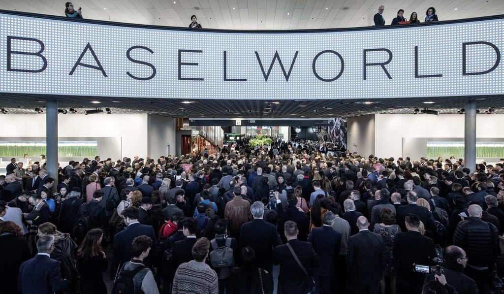 The line-up for the opening of the 2017 Baselworld watch and jewellery fair.