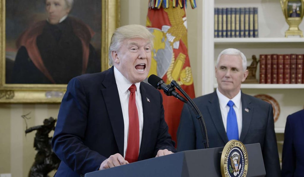 US President Donald Trump with Vice-President Mike Pence. Photo: TNS