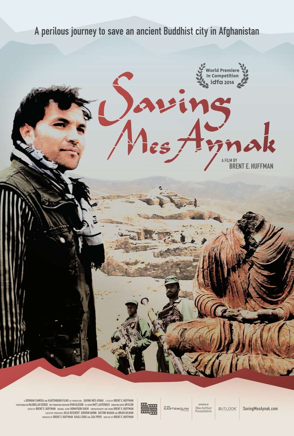 A poster advertises the documentary Saving Mes Aynak. Photo: Handout