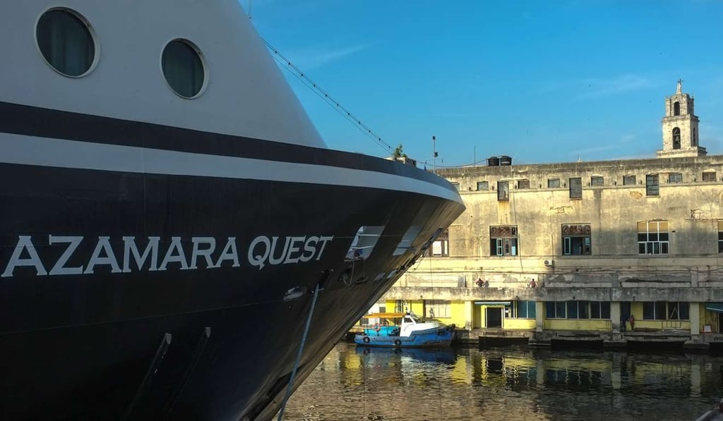 US Royal Caribbean Cruise line ship Azamara Quest enters the port of Havana, on March 31, 2017. Photo: AFP