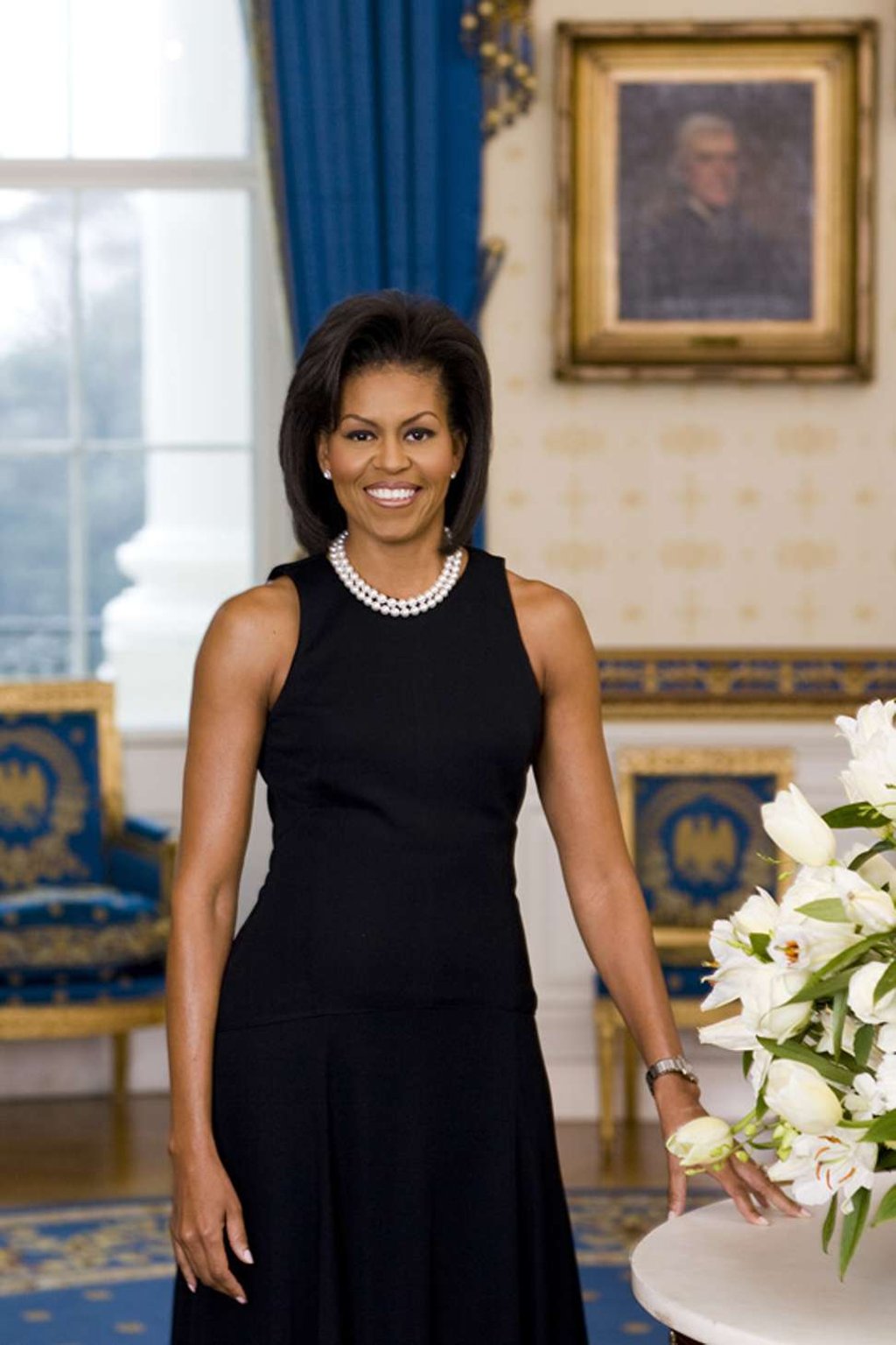 It’s not the first time that a first lady portrait has stoked controversy. Michelle Obama was criticised for wearing a sleeveless dress in her first official portrait in 2009, with some saying the bare arms were too casual. File Photo: White House