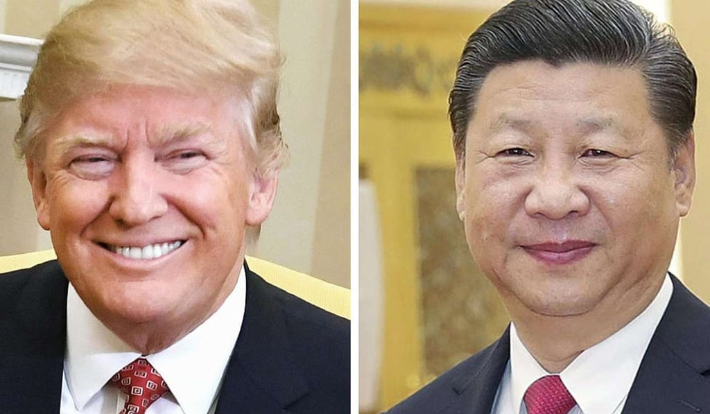 US President Donald Trump (L) and Chinese President Xi Jinping, as financial markets marked their time ahead of the summit between the two leaders later this week. Photo: Kyodo