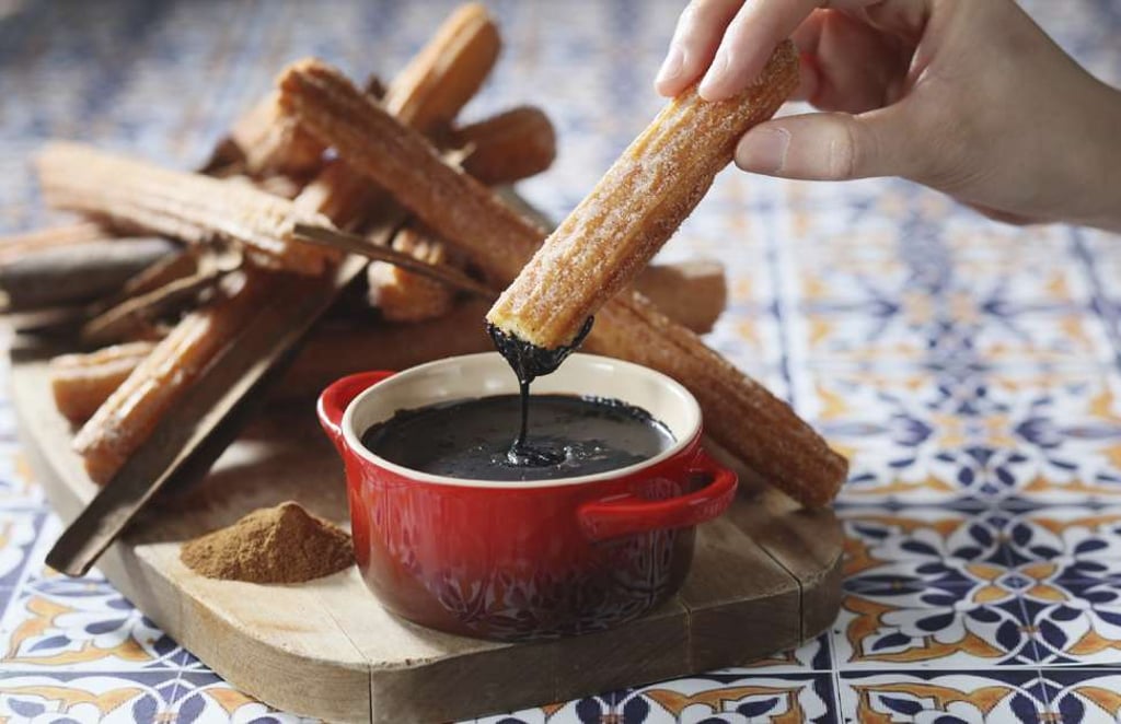 Three on Canton’s churros with chocolate.