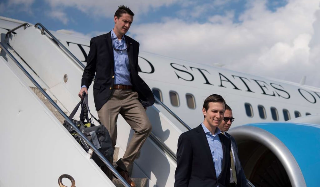 Jared Kushner, Senior Advisor to President Donald Trump, arrives in Baghdad, Iraq. Photo: Reuters