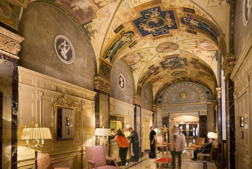 The Sherry-Netherland Hotel lobby.