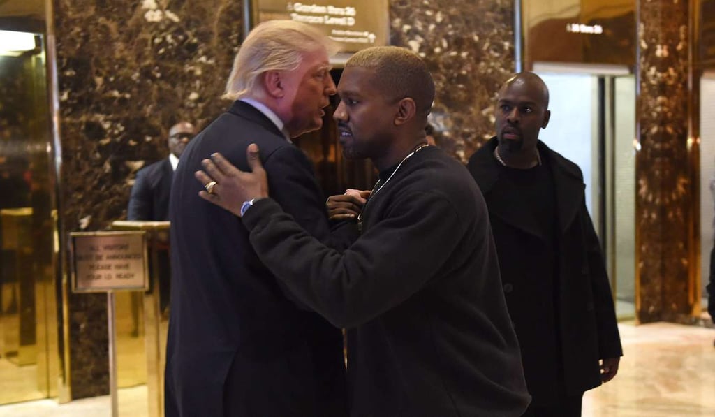 Singer Kanye West meets Donald Trump. File photo: AFP