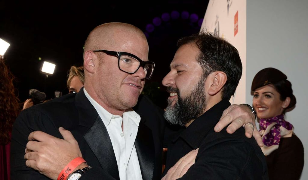 Heston Blumenthal (left) received a lifetime achievement award. Photo: AFP