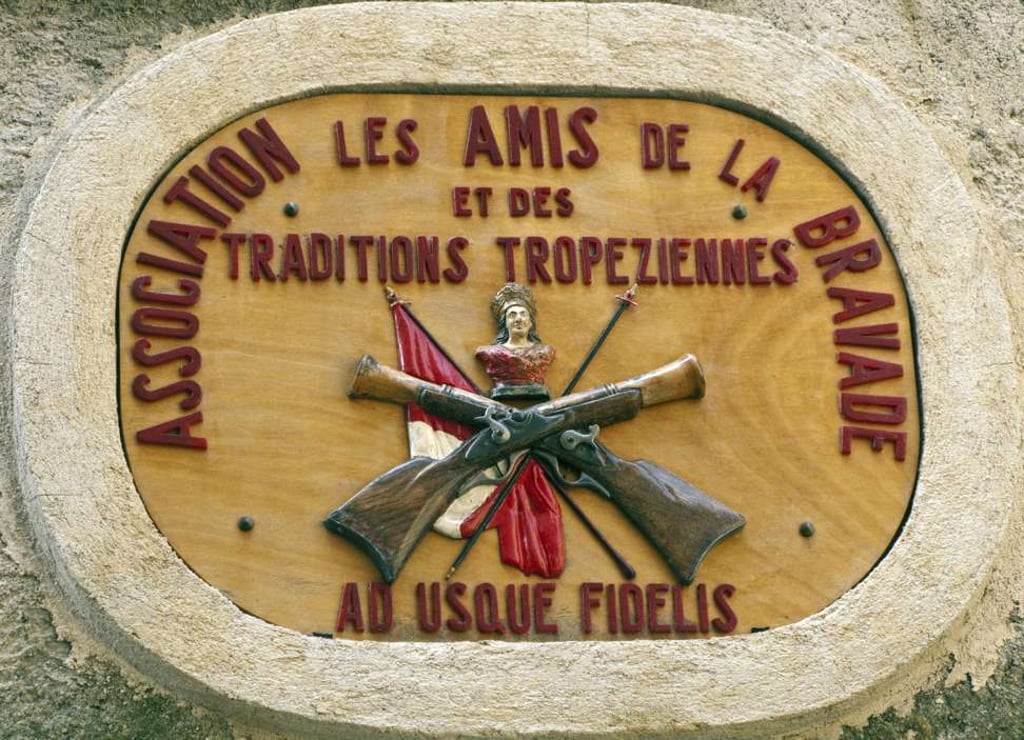 A sign for the Amis de la Bravade. Picture: Alamy