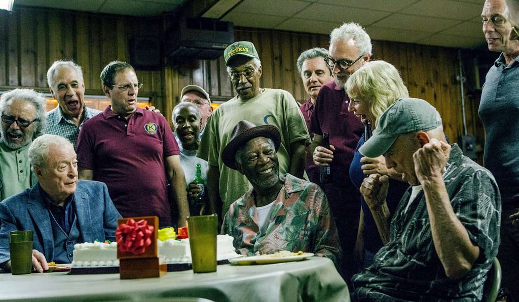 Michael Caine as Joe Harding, Morgan Freeman as Willie Davis and Alan Arkin as Albert Garner in Going in Style. Photo: Atsushi Nishijima/ Warner Bros. Pictures