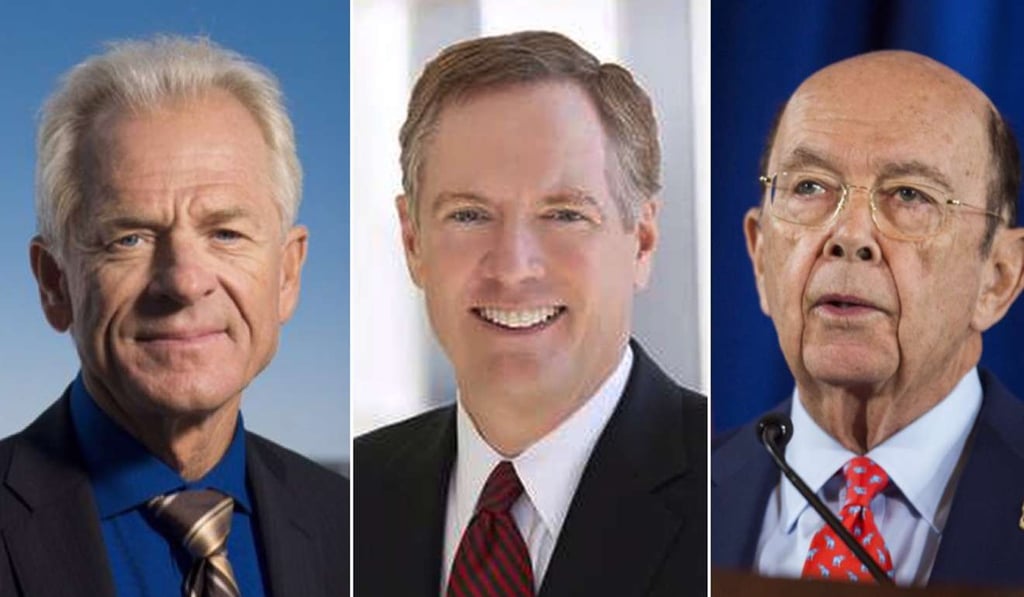 From left: Peter Navarro, Robert Lighthizer and Wilbur Ross have hawkish views on trade. Photos: AFP, Bloomberg From left: Peter Navarro, Robert Lighthizer and Wilbur Ross have hawkish views on trade. Photos: AFP, Bloomberg