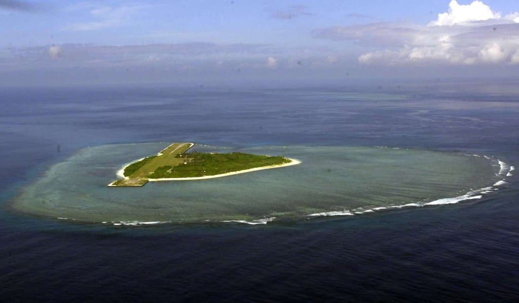 A aerial photo of the Philippine-claimed Pag-asa Island, also known as Thitu Island. File photo: AP