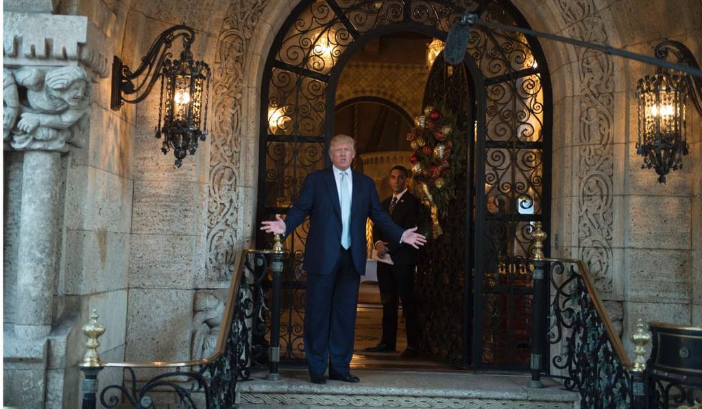Donald Trump at his Mar-a-Lago resort in Palm Beach, Florida, where he will meet Chinese President Xi Jinping. Photo: AFP