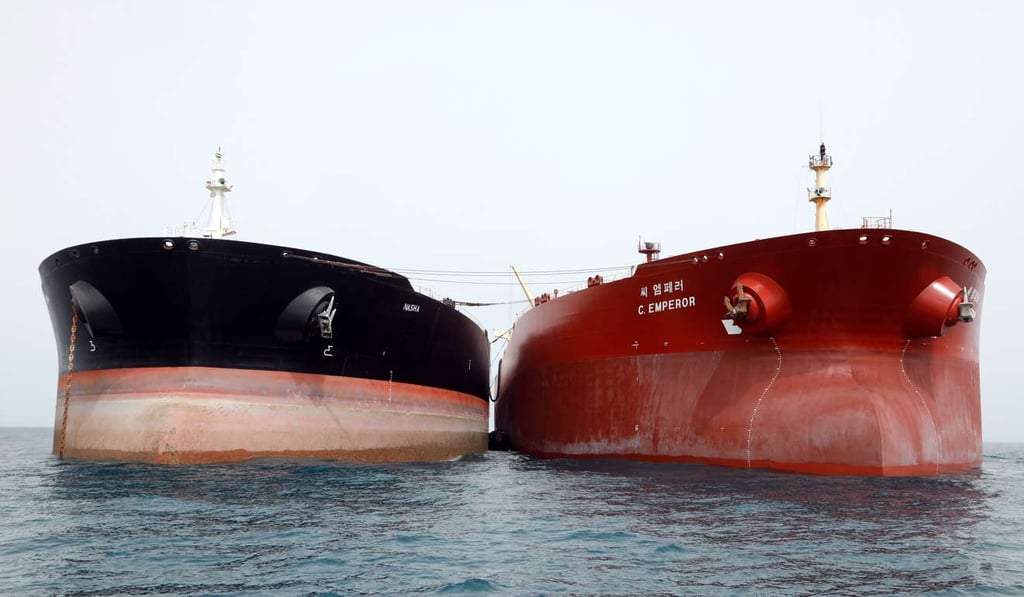 Iranian and South Korean oil tankers moor off Kharg Island in the Persian Gulf, in southern Iran, last month. The Chinese economy is heavily reliant on oil imports from Saudi Arabia and Iran, and even a small disruption to shipping traffic in the Persian Gulf would be detrimental to both Chinese and global markets. Photo: EPA Iranian and South Korean oil tankers moor off Kharg Island in the Persian Gulf, in southern Iran, last month. The Chinese economy is heavily reliant on oil imports from Saudi Arabia and Iran, and even a small disruption to shipping traffic in the Persian Gulf would be detrimental to both Chinese and global markets. Photo: EPA