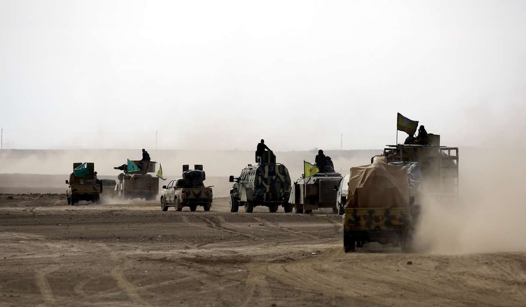 Rebel forces advance near Raqa, Syria in February. Photo: AFP