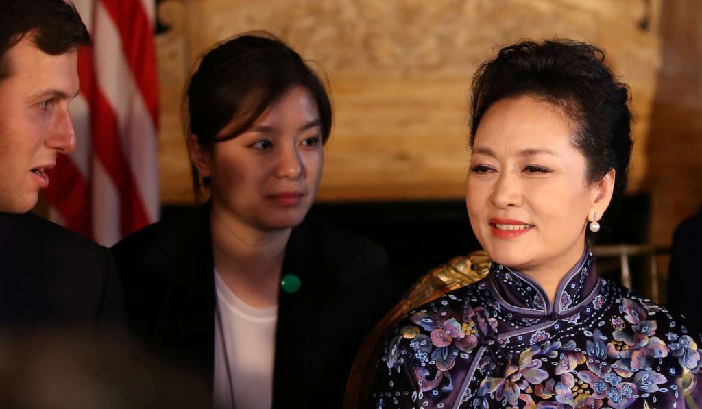 China's first lady Peng Liyuan talks to Trump senior advisor Jared Kushner as they attend a dinner at the start of a summit between US President Donald Trump and Chinese President Xi Jinping. Photo: Reuters