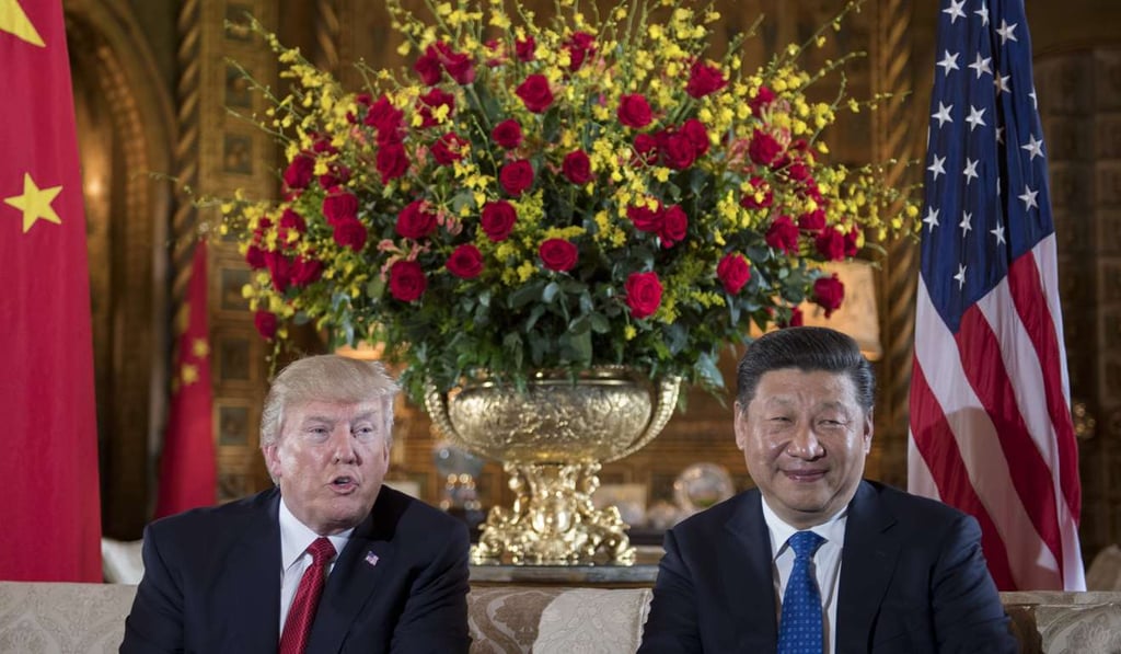 US President Donald Trump with Chinese President Xi Jinping in Mar-a-Lago. Photo: AFP US President Donald Trump with Chinese President Xi Jinping in Mar-a-Lago. Photo: AFP