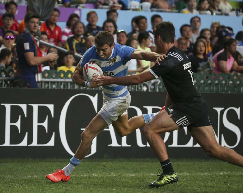 Argentina’s Franco Sabato in action against New Zealand. Photo: K. Y. Cheng