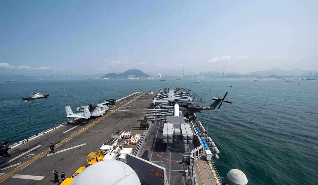 USS Makin Island arrives in Hong Kong. Photo: Facebook