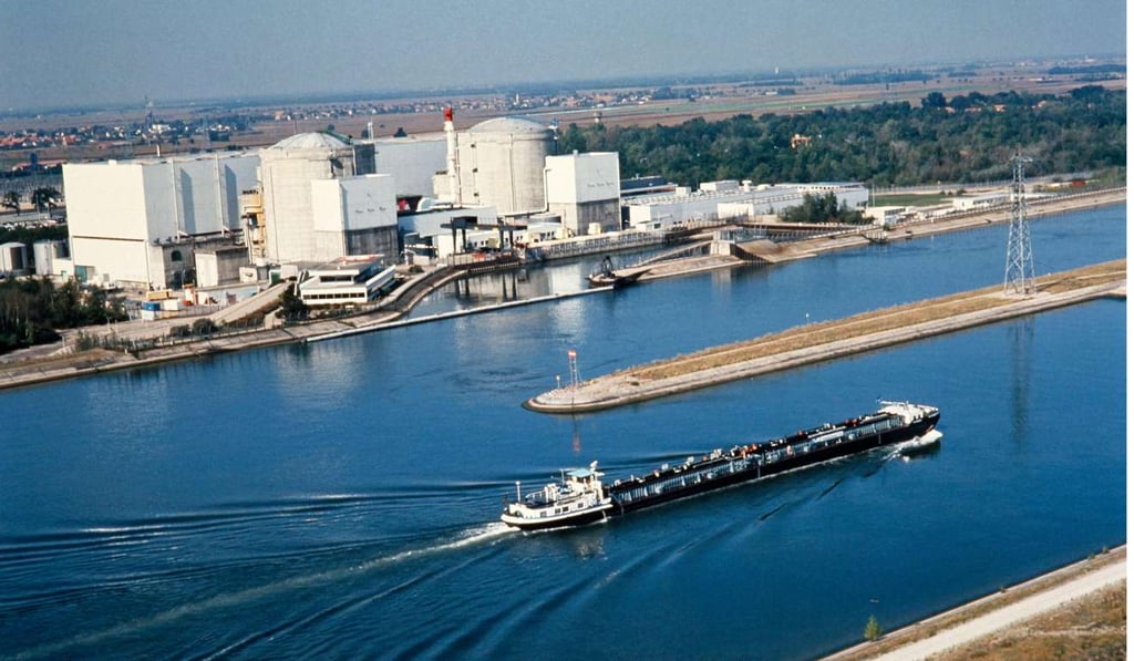 Fil picture (September 1990) shows a general view of the Nuclear power plant in Fessenheim. Photo: AFP