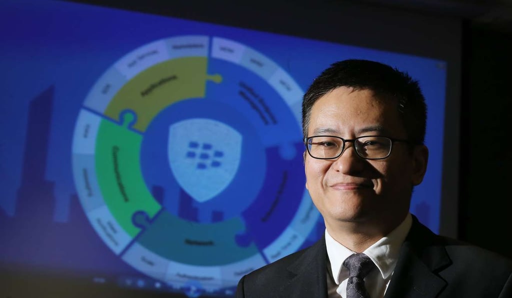 Mike Ding, senior sales director North Asia, says BlackBerry wants to be the market leader in mobile device management and security software. Photo: Dickson Lee