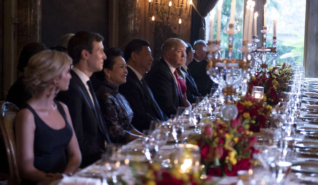 US President Donald Trump and Chinese President Xi Jinping eat dinner at the Mar-a-Lago estate in West Palm Beach, Florida. Photo: AFP US President Donald Trump and Chinese President Xi Jinping eat dinner at the Mar-a-Lago estate in West Palm Beach, Florida. Photo: AFP