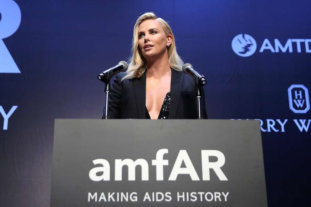 Charlize Theron at Shaw Studios on March 25, 2017 in Hong Kong.